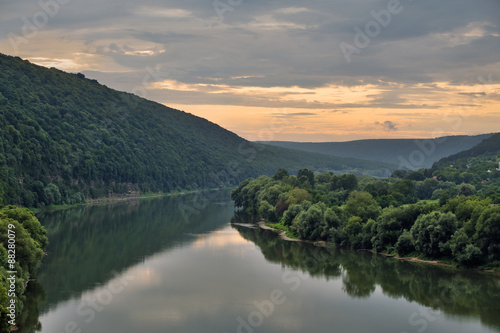 evening on the river Dniester photo