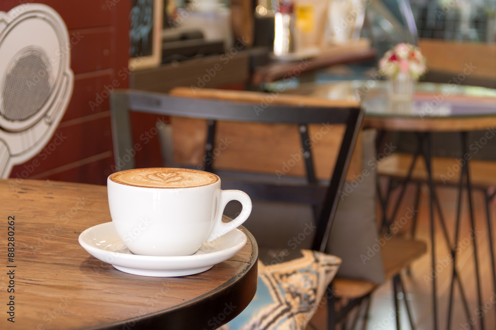 Fototapeta premium A cup of Hot coffee late