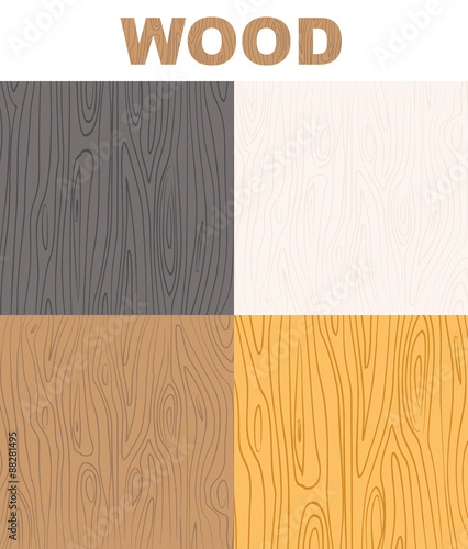 Set wood textures pattern. Vector  wooden background.