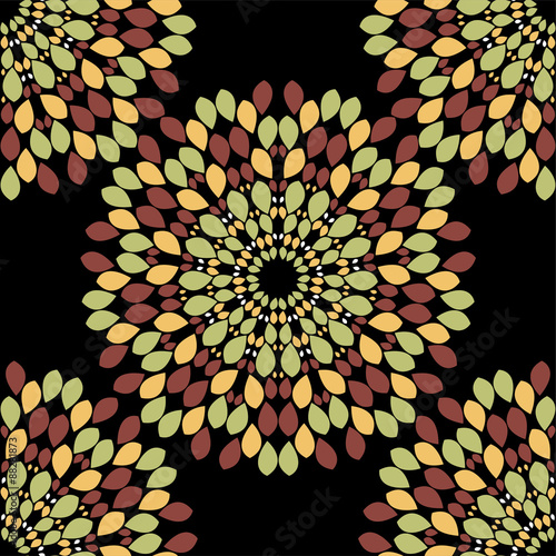 Abstract flower seamless pattern background