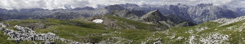 Panorama Vom Schneibstein aus Gesehen mit Watzmann und Steinernes Meer