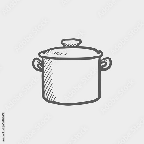 Casserole sketch icon