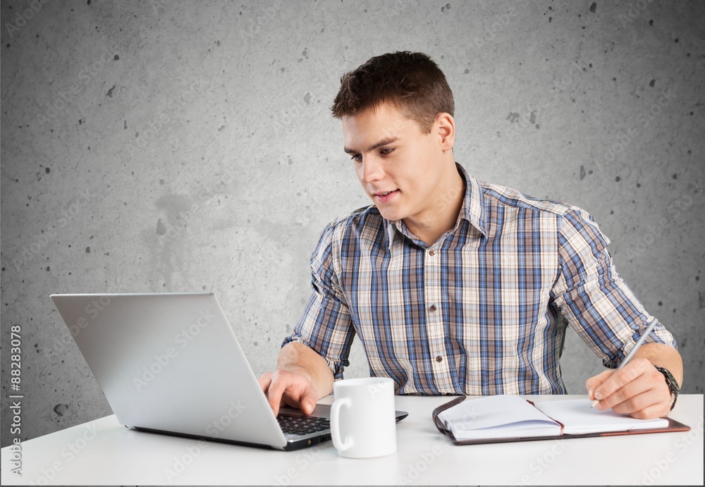 Laptop, student, education. Laptop, student, education.
