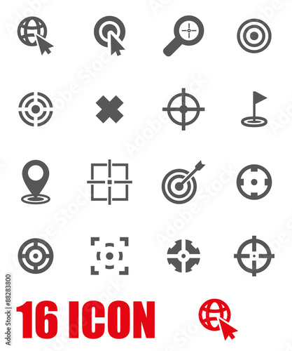 Vector grey target icon set © skarin