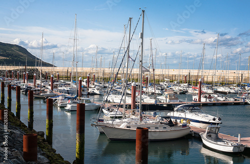 Fotografia, Obraz Berths in Greystones marina harbour