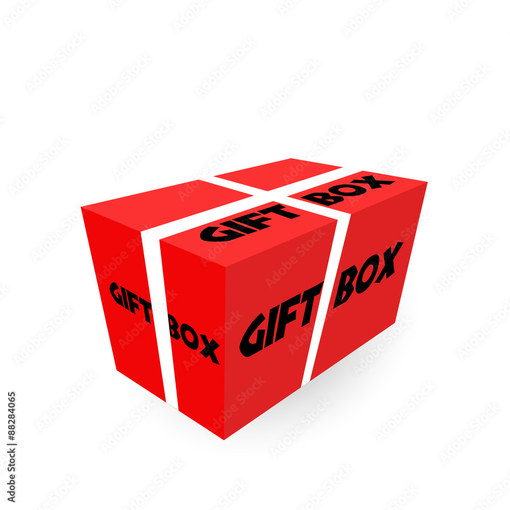 Yellow Realistic Package Cardboard Box with ribbon. Vector Yellow Realistic Package Cardboard Box with ribbon. Vector
