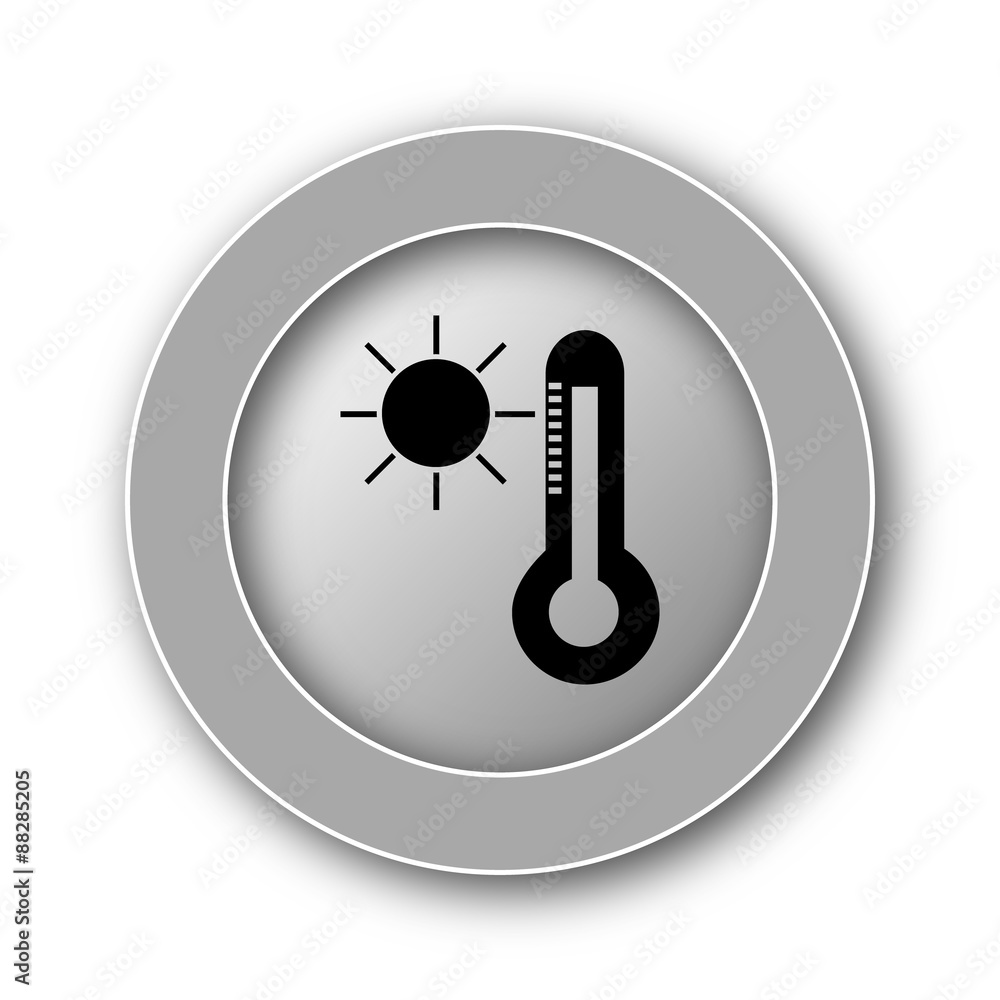 Sun and thermometer icon Sun and thermometer icon