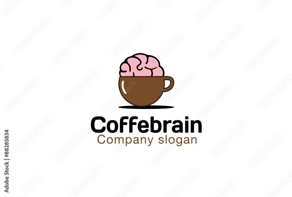 Coffee Brain Logo template Coffee Brain Logo template