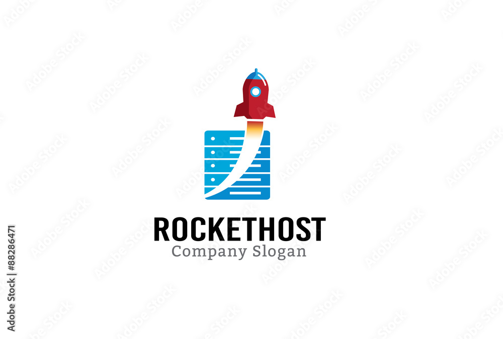 Rocket Host Logo template
