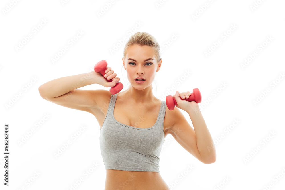 Fitness healthy women exercise in studio isolated Fitness healthy women exercise in studio isolated