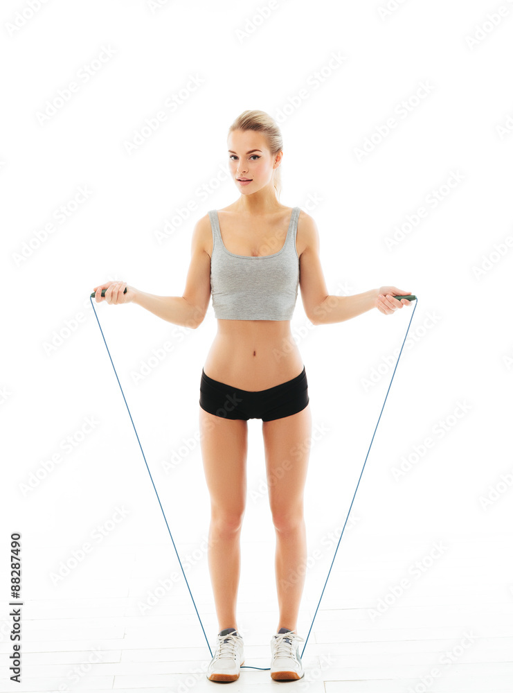 Fitness healthy women exercise in studio isolated Fitness healthy women exercise in studio isolated