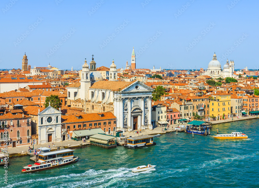 Cityscape of Venice by canal, Italy