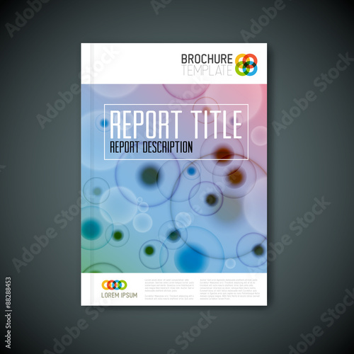 Modern Vector abstract microscopy  brochure template