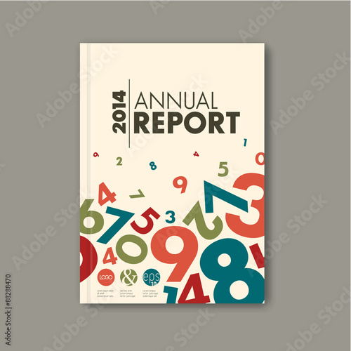 Modern Vector abstract annual report design template