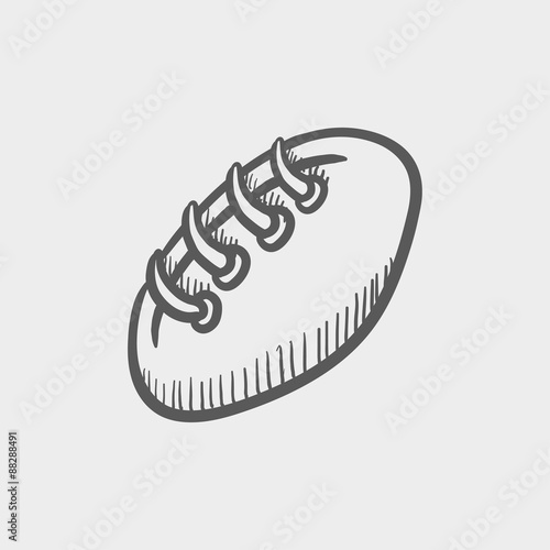 Football ball sketch icon