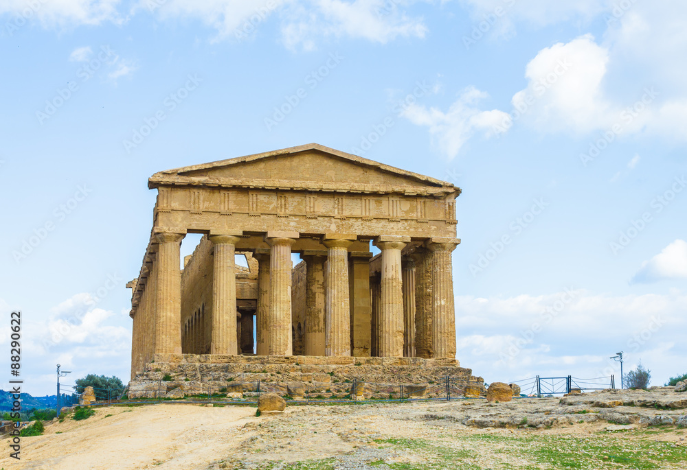 Greek temple on Sicily island, Italy