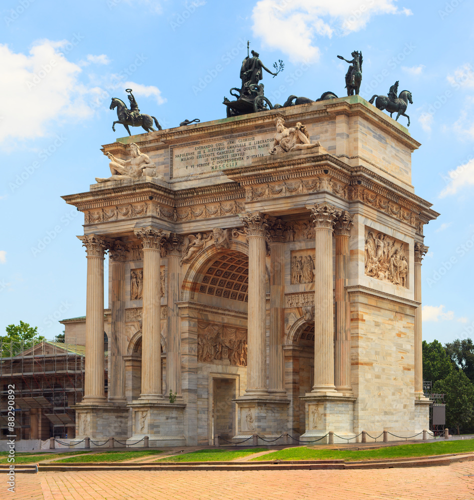 Obraz premium Łuk Pokoju, Mediolan