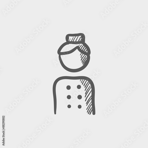 Bellboy sketch icon