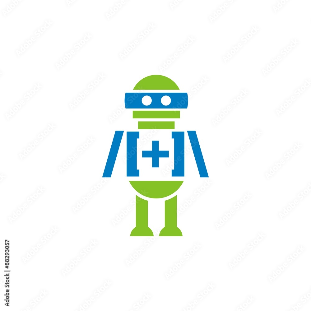 ROBOT LOGO ILLUSTRATION ROBOT LOGO ILLUSTRATION