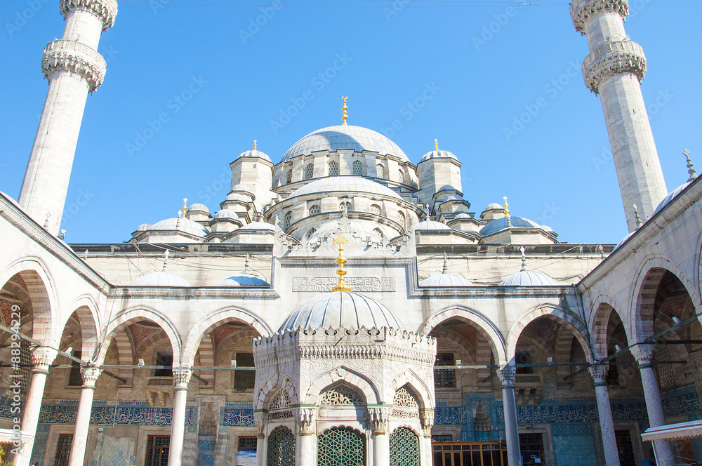 The new Mosque (Yeni cami), Eminonu district, Istanbul, Turkey.
