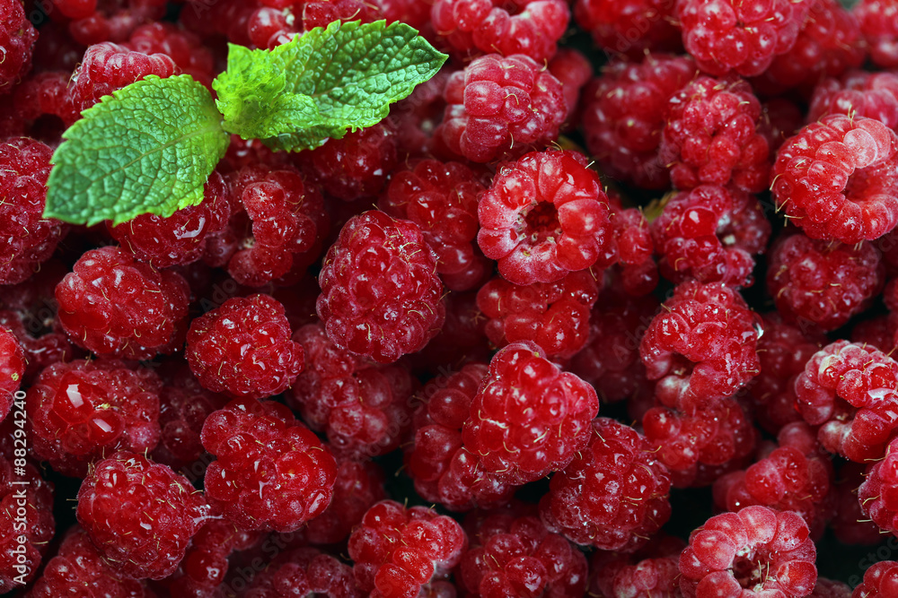 Sweet raspberries background Sweet raspberries background