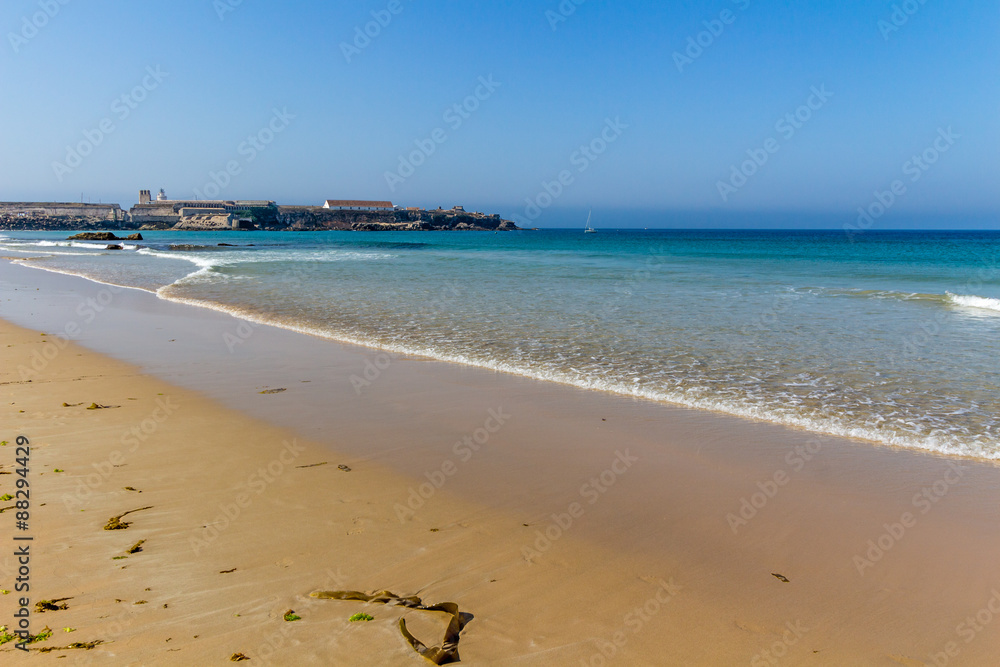 Tarifa beach on the ocean, Cadiz, Spain
