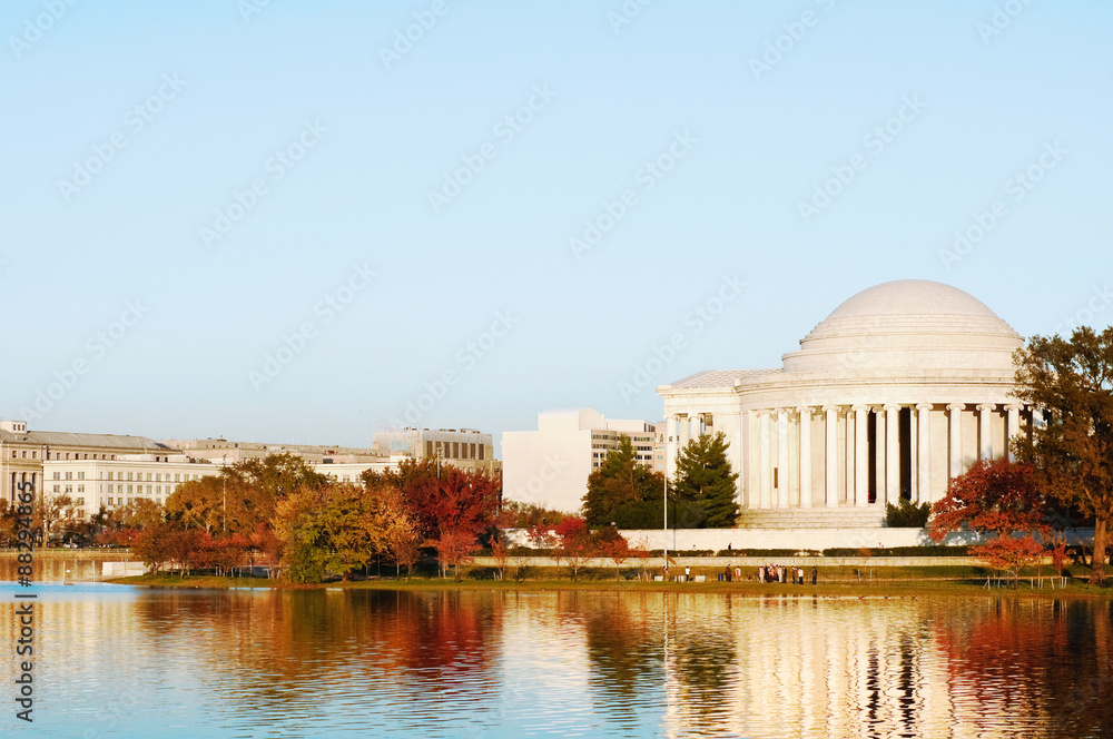 Jefferson Memorial, Tidal Basin, Washington DC in early Fall. Jefferson Memorial, Tidal Basin, Washington DC in early Fall.