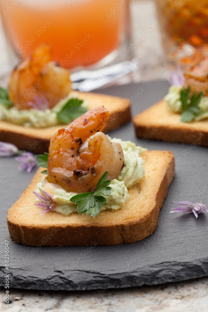 Grilled Shrimp Canape