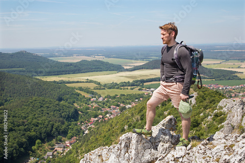 The man on the top of rock