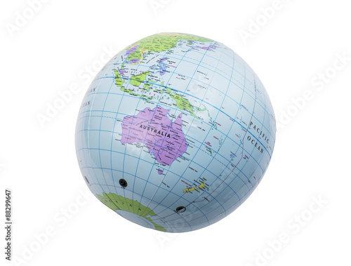 Inflatable globe isolated