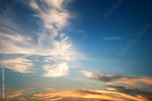 clouds on sky in the evening © muangsatun