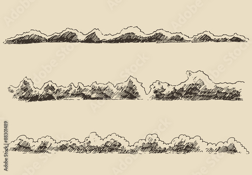 Water waves in the sea design elements vintage