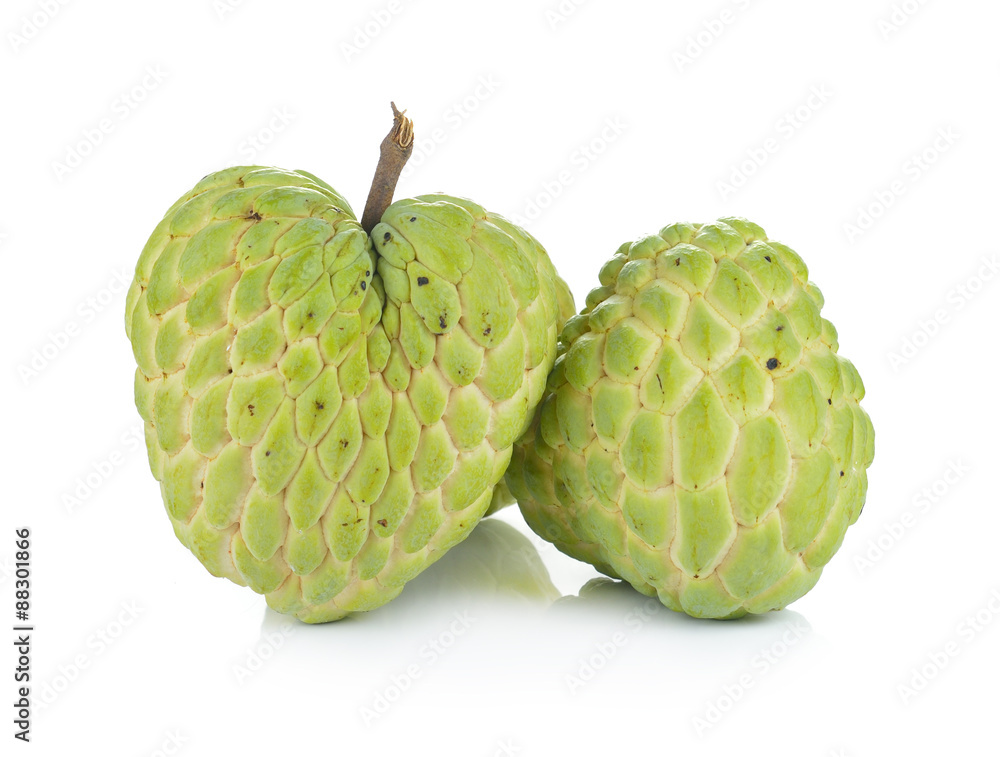 Fototapeta premium custard apple on white background