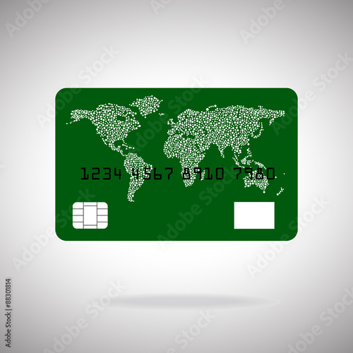 Credit card icon isolated on white background. Vector 
