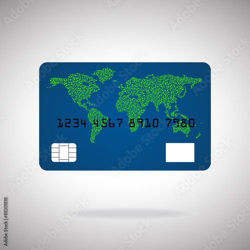 Credit card icon isolated on white background. Vector 