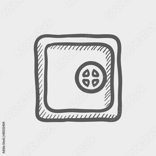 Safe, vault sketch icon
