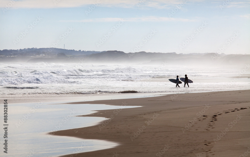 Surfers at Cape Woolamai, Phillip Island, Victoria, Australia, Pacific Surfers at Cape Woolamai, Phillip Island, Victoria, Australia, Pacific