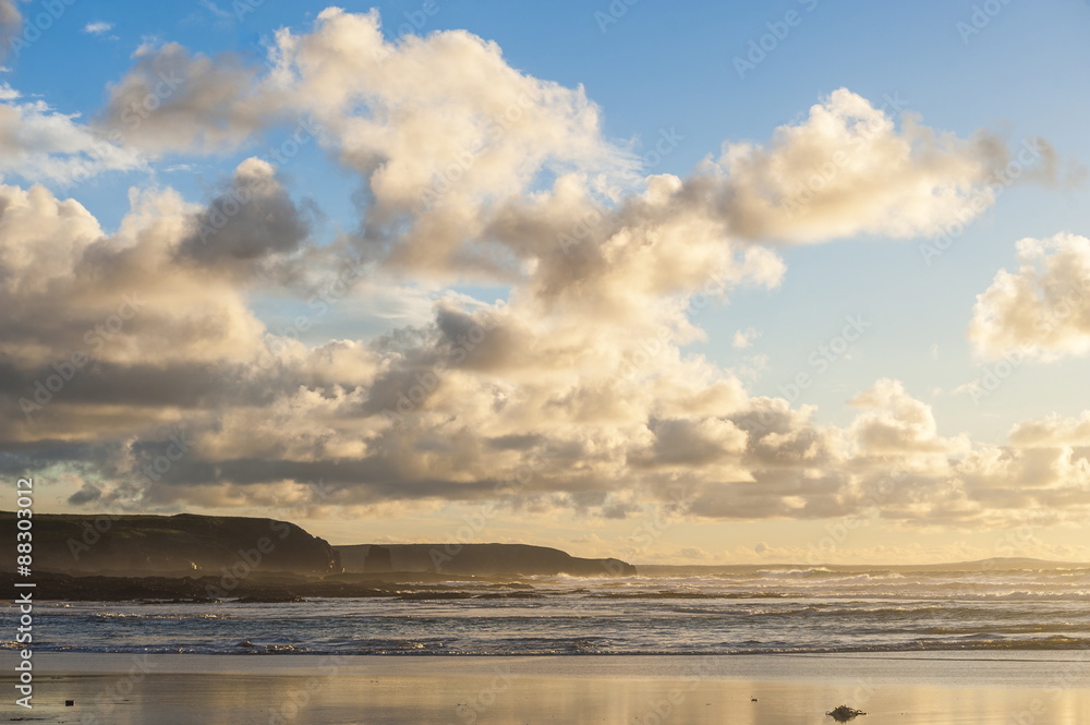 Constantine Bay at sunset, Cornwall Constantine Bay at sunset, Cornwall