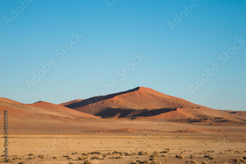 Red Sossusvlei dunes in Namibia