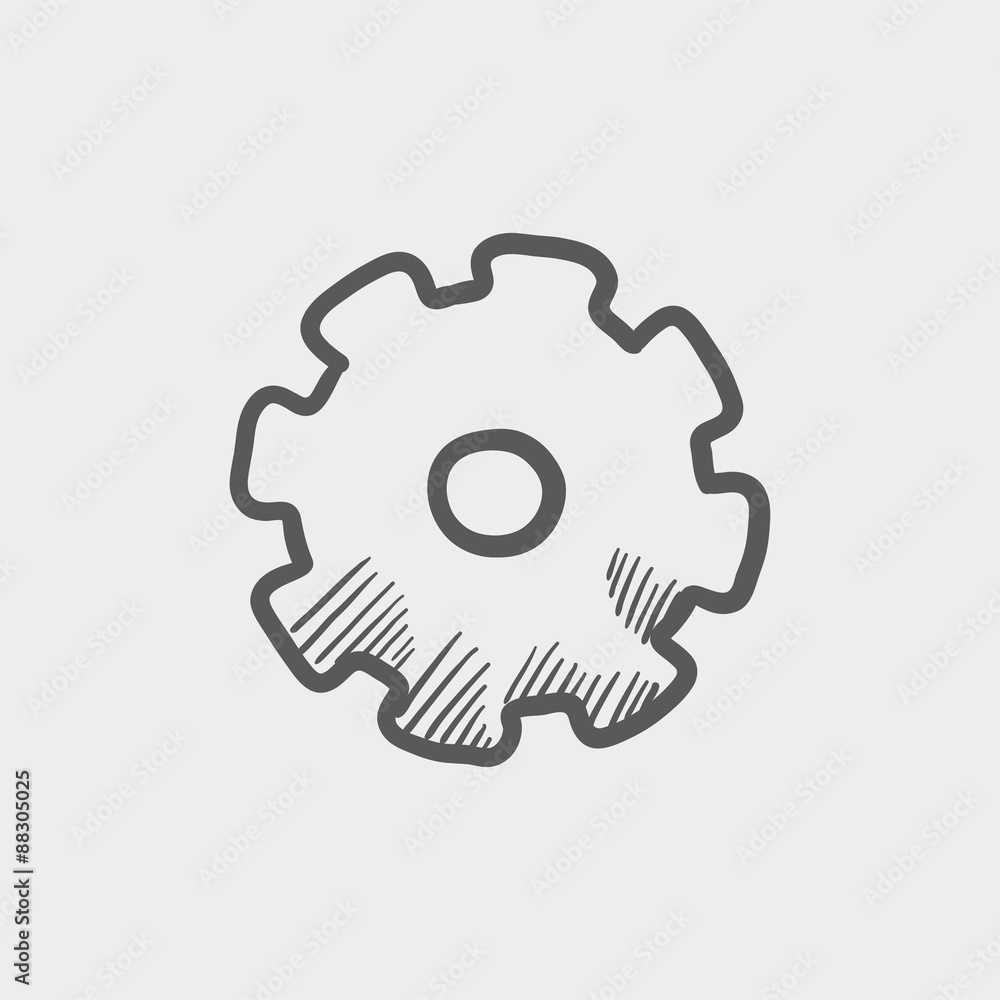 Obraz premium Gear sketch icon
