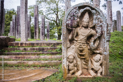 Guardian statue at Thuparama Dagoba, Mahavihara (The Great Monastery), Anuradhapura, Sri Lanka