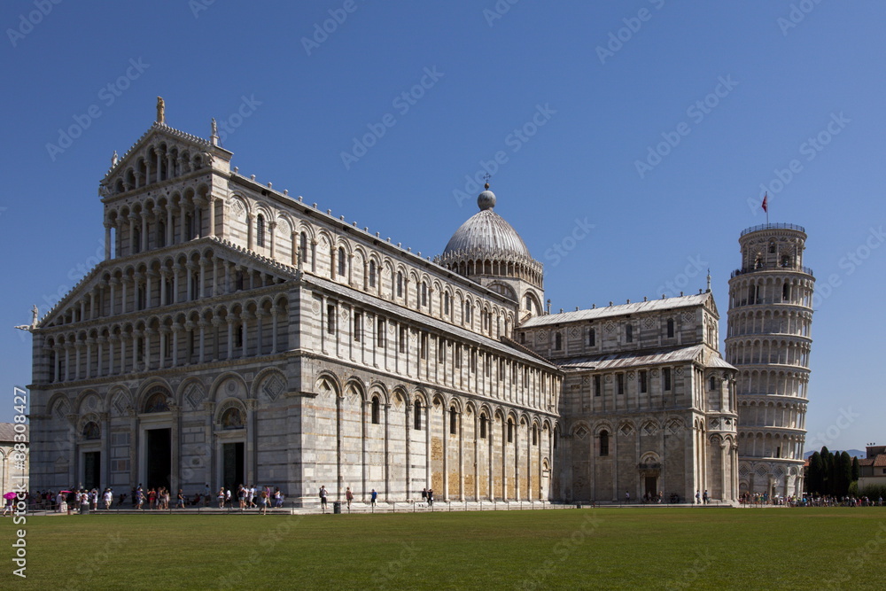 Duomo (Cathedral) with Leaning Tower behind, Pisa, Tuscany Duomo (Cathedral) with Leaning Tower behind, Pisa, Tuscany