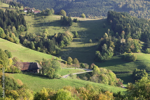 Black Forest house, near St. Ulrich, Schauinsland Mountain, Black Forest, Baden Wurttemberg, Germany photo