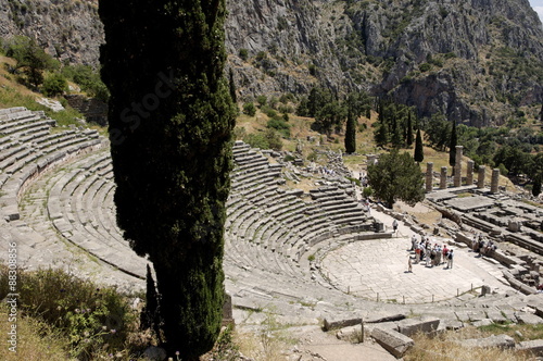 The Ancient Theater, Delphi, Peloponnese, Greece photo