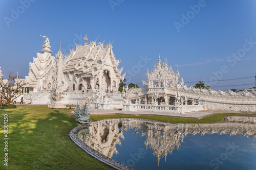 Wat Rong Khun is the Buddhist temple in Chiangrai, Thailand.