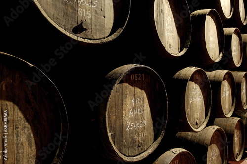 Port wine cellar, Vila Nova de Gaia, Oporto, Portugal photo