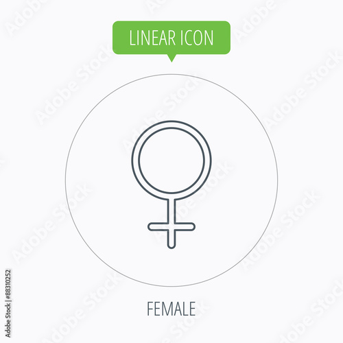 Female icon. Women sex sign. © tanyastock