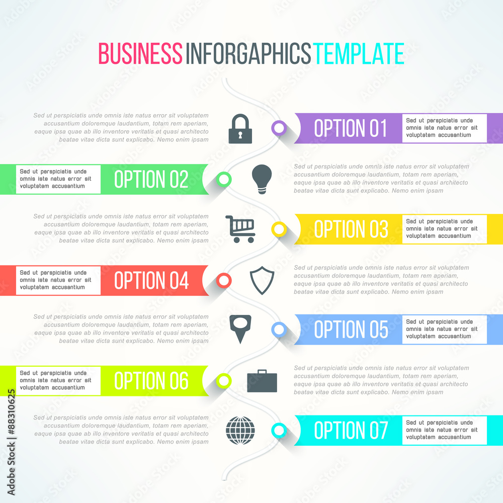 Vector bright infographic template suitable for business Vector bright infographic template suitable for business