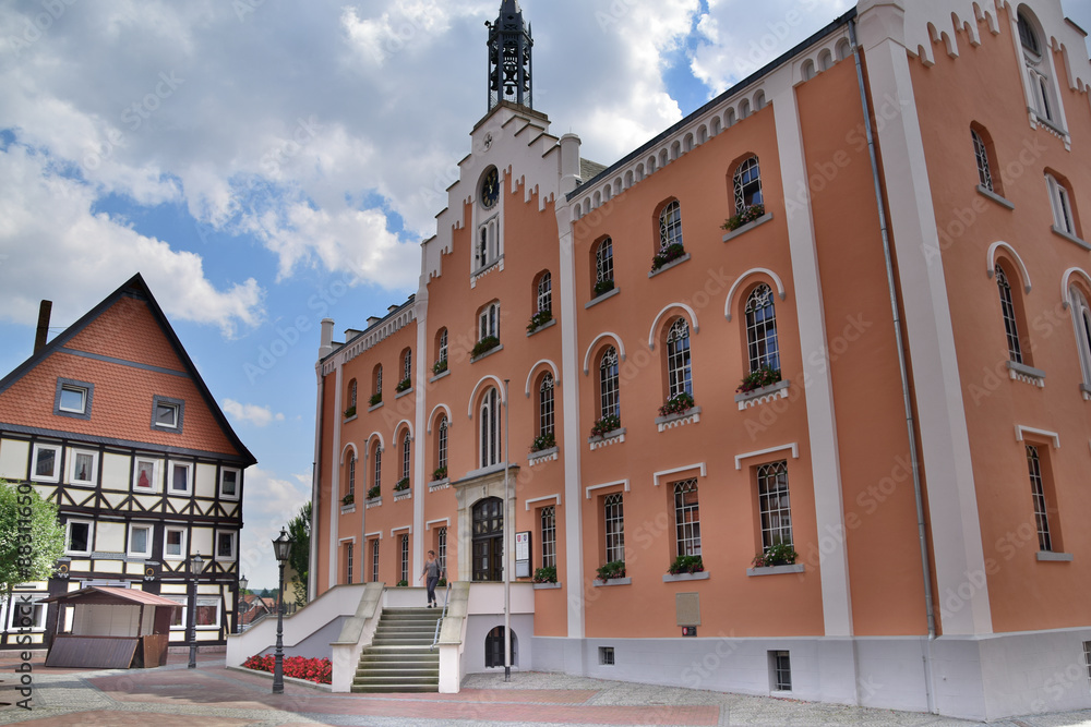 Obraz premium Das Rathaus von Hofgeismar in Nordhessen