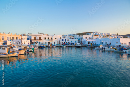 Photos Naoussa town, Paros island, Cyclades, Aegean, Greece